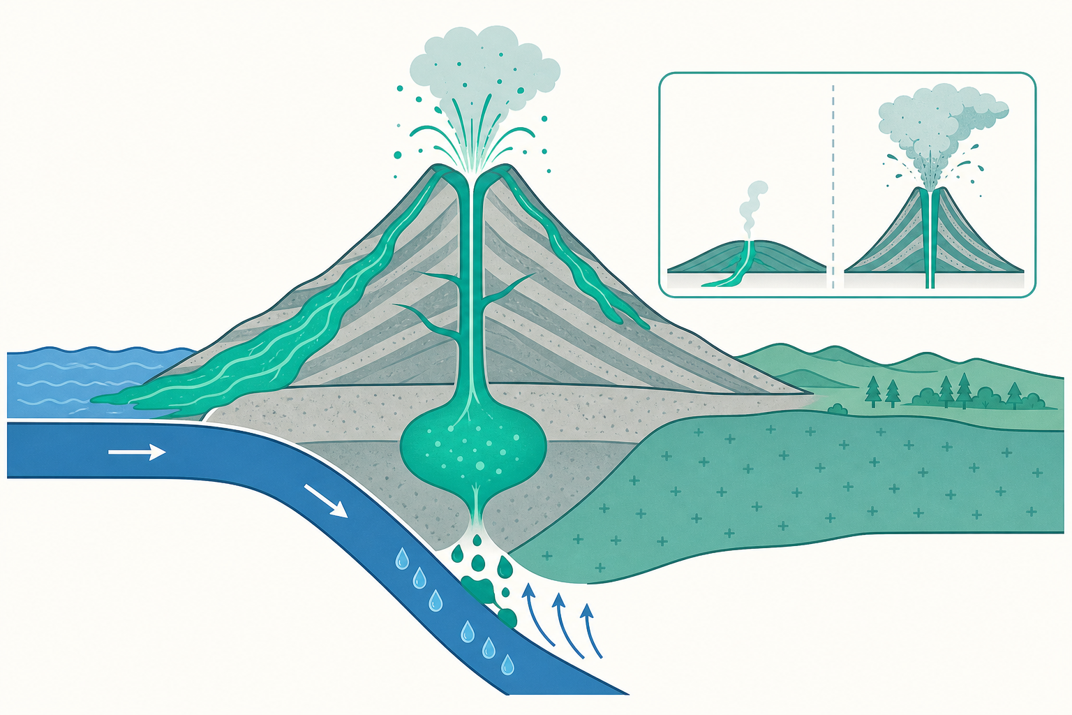 火山概念示意圖
